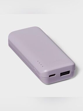 Heyday 4000mAh Power Bank USB-C Cable Charge Indicator Light 💜💜💜